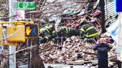 Explosi�n y derrumbe de 2 edificios en Nueva York: al menos 3 muertos