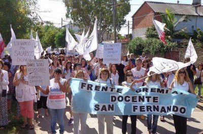 Marcha docente en San Fernando