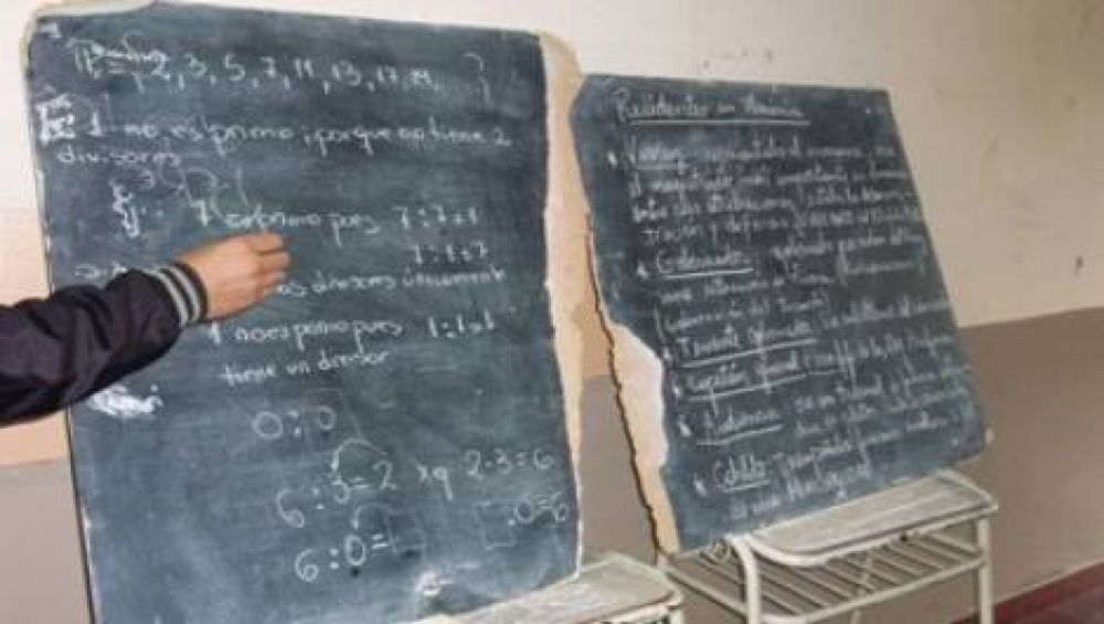 Algunas escuelas no tienen ni pizarrones para dar clases