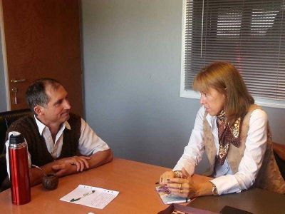 Garc�a Larraburu se reuni� con el presidente de la Sociedad Rural Bariloche