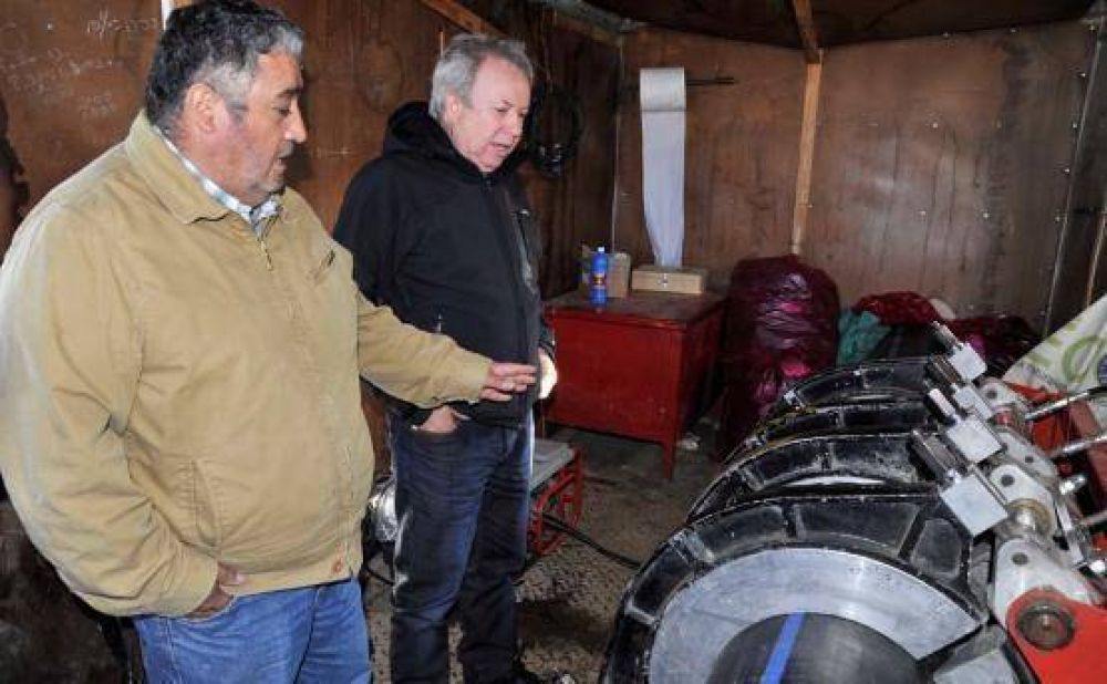 Peralta recorri� obras de infraestructura en Pico Truncado