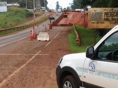Paralizaron obras en la rotonda de la ruta 12 en Eldorado