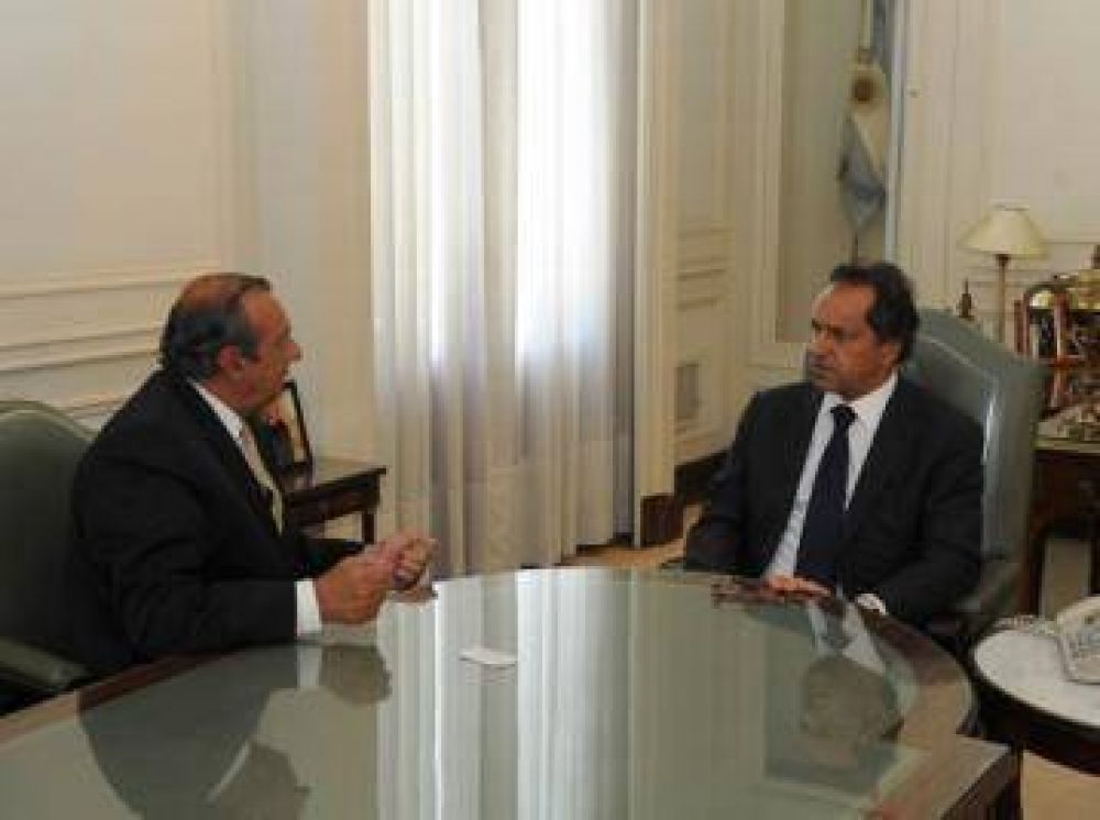 S�nchez dialog� con Scioli a agenda abierta, en La Plata