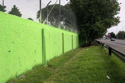 Est� arreglado el pared�n que fue vandalizado