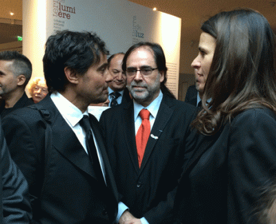 Pittelli junto a la ministra de Cultura de Francia en una muestra franco-argentina 