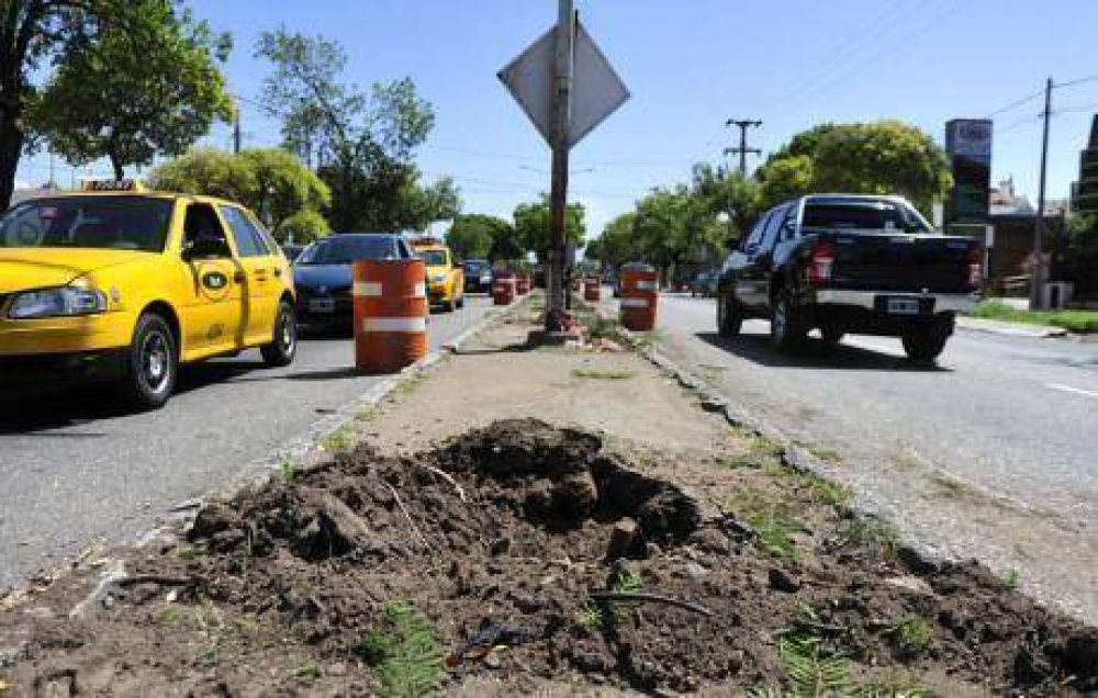 Afinan el cantero para el carril S�lo Bus en N��ez