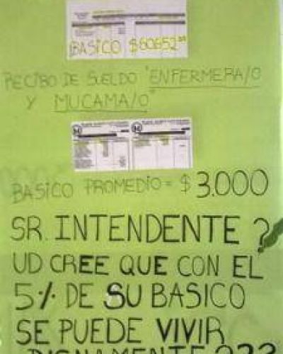 "El b�sico del Intendente es de 60 mil pesos y el de una enfermera de $3 mil"