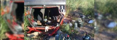 Mujer protagonista de un vuelco por ruta 38
