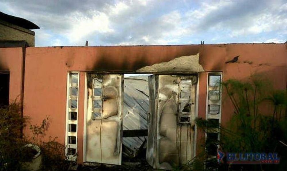 Se incendi� parte de la casa de la intendenta e investigan el origen