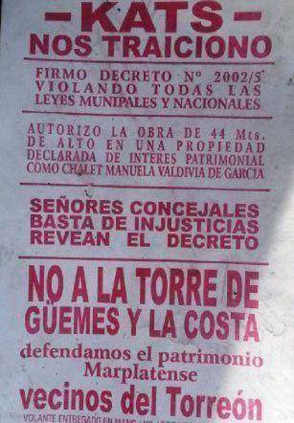 El Ejecutivo devuelve al HCD el expediente �Torre de G�emes y La Costa�