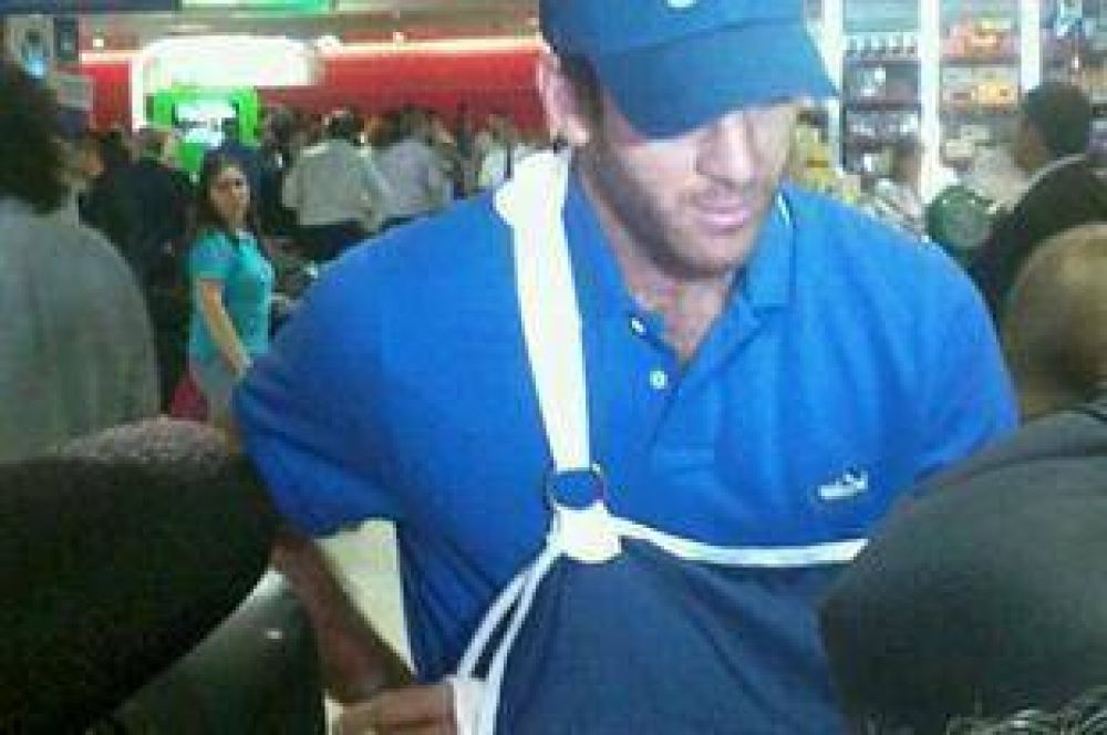 Juan Mart�n del Potro, en su vuelta al pa�s: "Las ganas de no caer en el ranking hicieron que siga jugando"