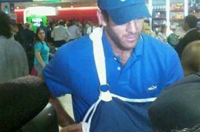 Juan Mart�n del Potro, en su vuelta al pa�s: "Las ganas de no caer en el ranking hicieron que siga jugando"