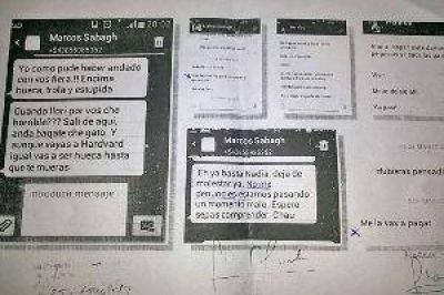 Muestran sms amenazantes de abogado en contra de su ex pareja