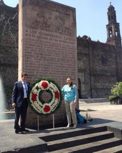 El Vicegobernador rindi� homenaje a las v�ctimas de la matanza de Tlatelolco, del 2 de octubre de 1968