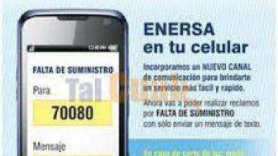 Reclamos por corte de luz con un mensaje de texto