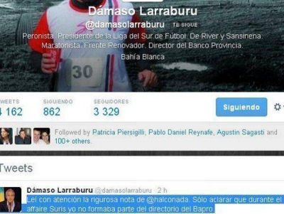 Larraburu se despeg� de Suris por la causa de facturas truchas