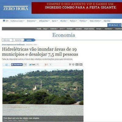 La represa de Garab� en un informe del Diario Zero Hora de Porto Alegre