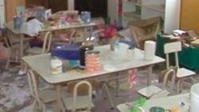 V�ndalismo en un jard�n de infantes de Empalme Graneros