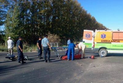 Motociclista herido tras accidente en Allen