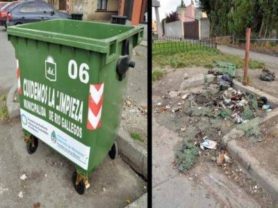 Vandalismo: Queman nuevo contenedor m�vil en el Barrio Jorge Newbery