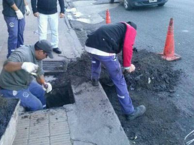 Limpian los sumideros