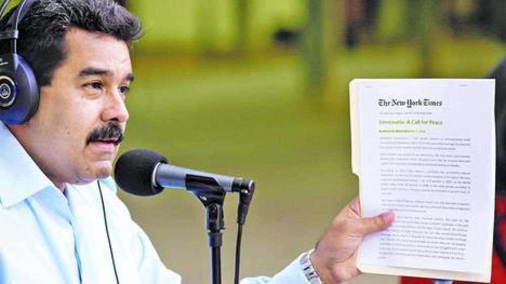 Maduro us� un diario de EE.UU. para hacer un llamado a la paz