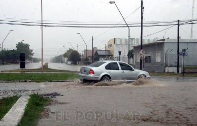 Jornada con lluvias, anegamientos y cortes de luz
