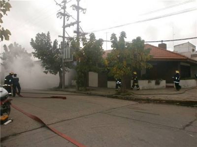 Se quem� una habitaci�n y hubo p�rdidas casi totales en un chalet de Lavalle y Rebuci�n