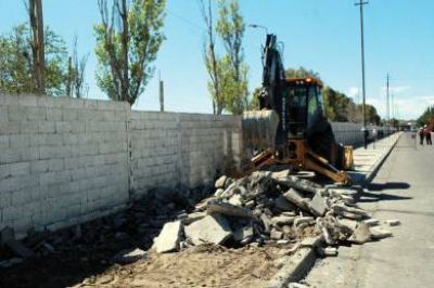 Avanzan las obras en el paseo aer�bico del liceo gral. Roca