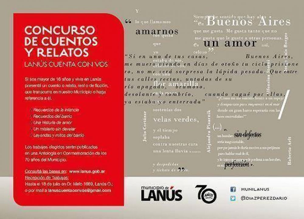 CONCURSO DE CUENTOS Y RELATOS "LAN�S CUENTA CON VOS"