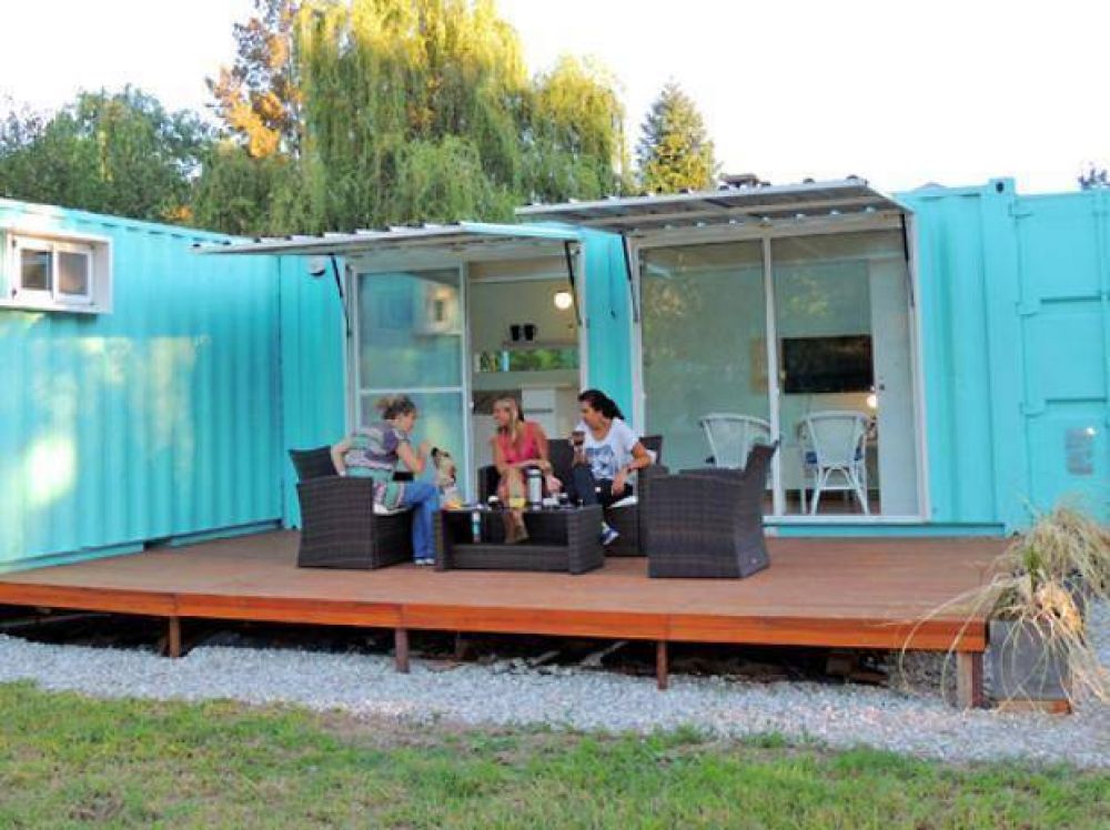 Instalaron en Funes una novedosa vivienda construida con contenedores