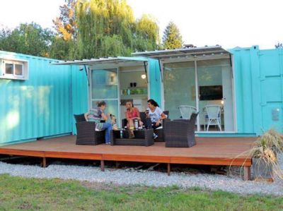 Instalaron en Funes una novedosa vivienda construida con contenedores