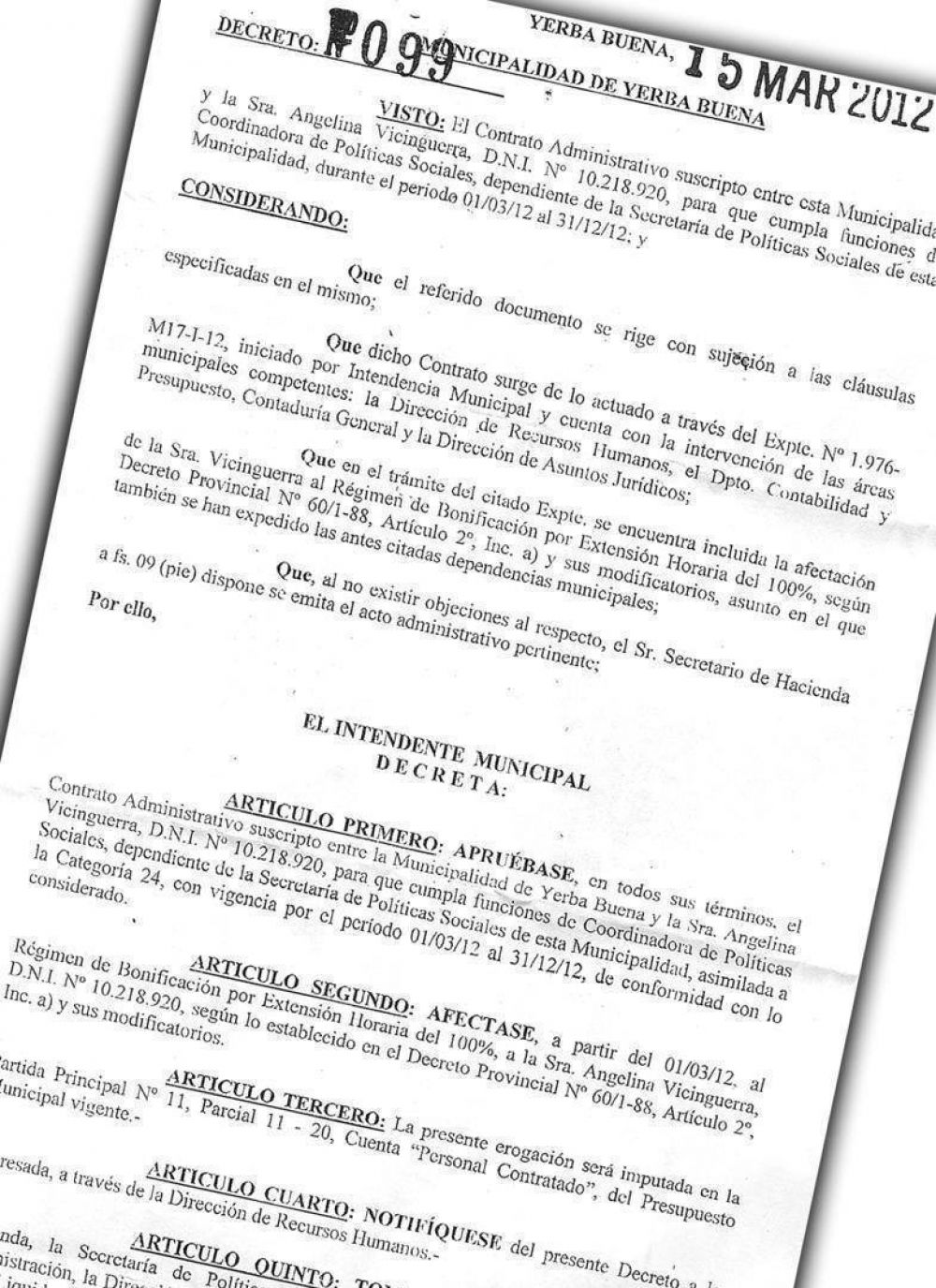 La novela de los contratos llega al Concejo de Yerba Buena