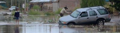 Neuqu�n, paralizada, ya sufre el mayor rigor del temporal de lluvia y hay 487 evacuados en la ciudad 