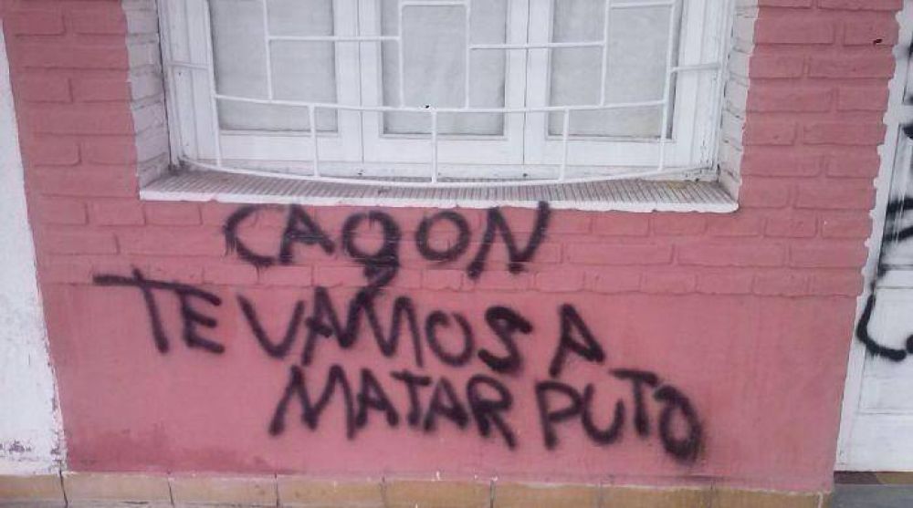 Amenazaron de muerte con pintadas al presidente del club deportivo Aberastain