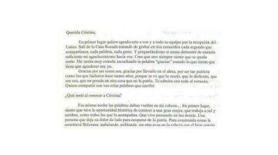 La carta que la nieta de Belgrano le envi� a Cristina
