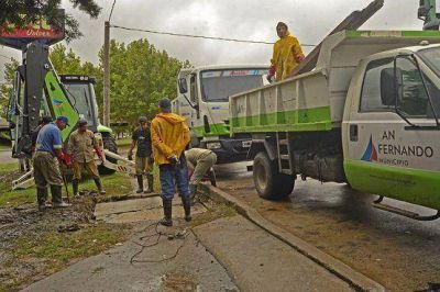 Luego de las intensas lluvias, el Municipio realiz� tareas de limpieza