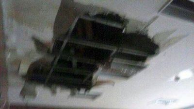 Una filtraci�n de agua hizo caer el techo del bloque FpV en la Legislatura