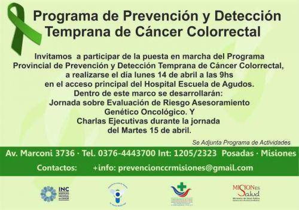 Ponen en marcha el Programa de Prevenci�n y Detecci�n Temprana de C�ncer Colorrectal