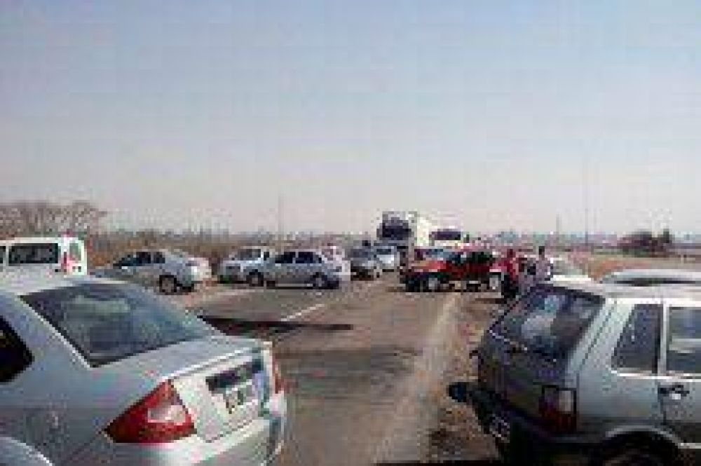 Por reclamo de la CCC: corte total sobre ruta 66 ocasion� serios inconvenientes y kil�metros de fila de autos