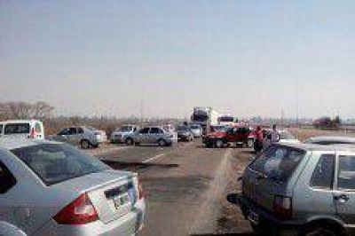 Por reclamo de la CCC: corte total sobre ruta 66 ocasion� serios inconvenientes y kil�metros de fila de autos