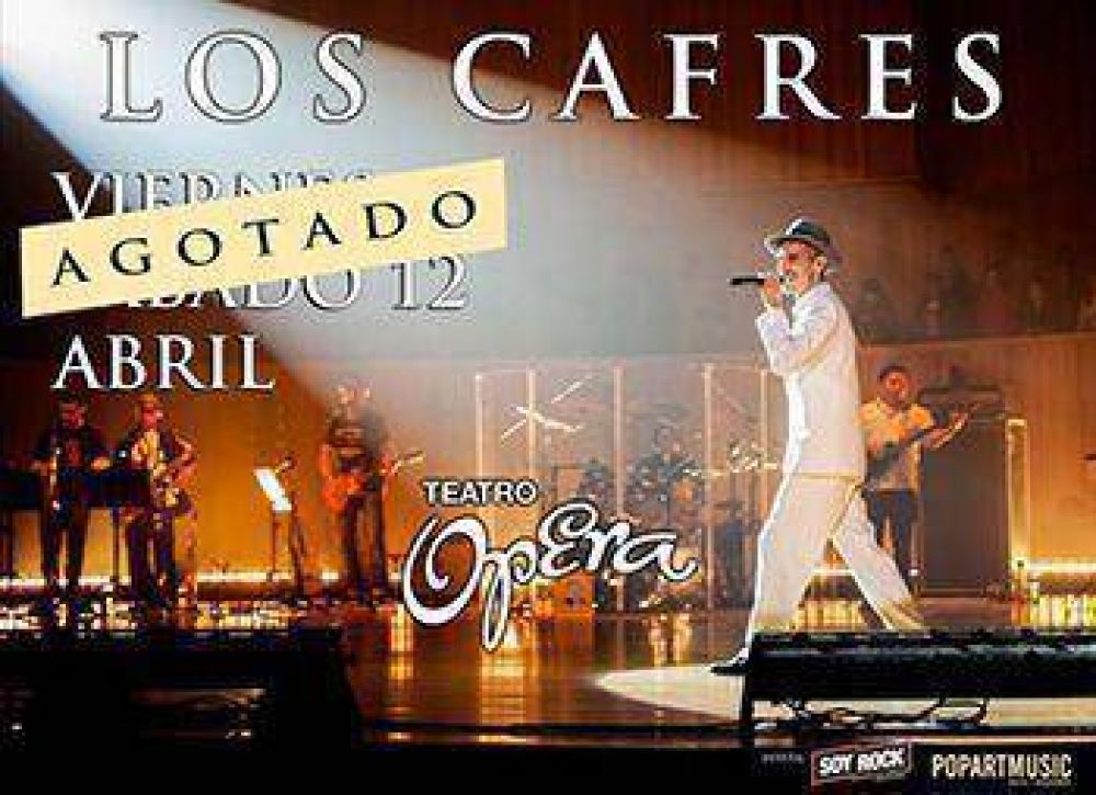 Los Cafres: Entradas agotadas para sus 2 funciones del Teatro Opera