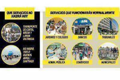 En Santiago, el paro de Moyano impactar� en el transporte