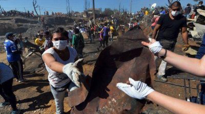 Comenzaron a retirar escombros en Valpara�so