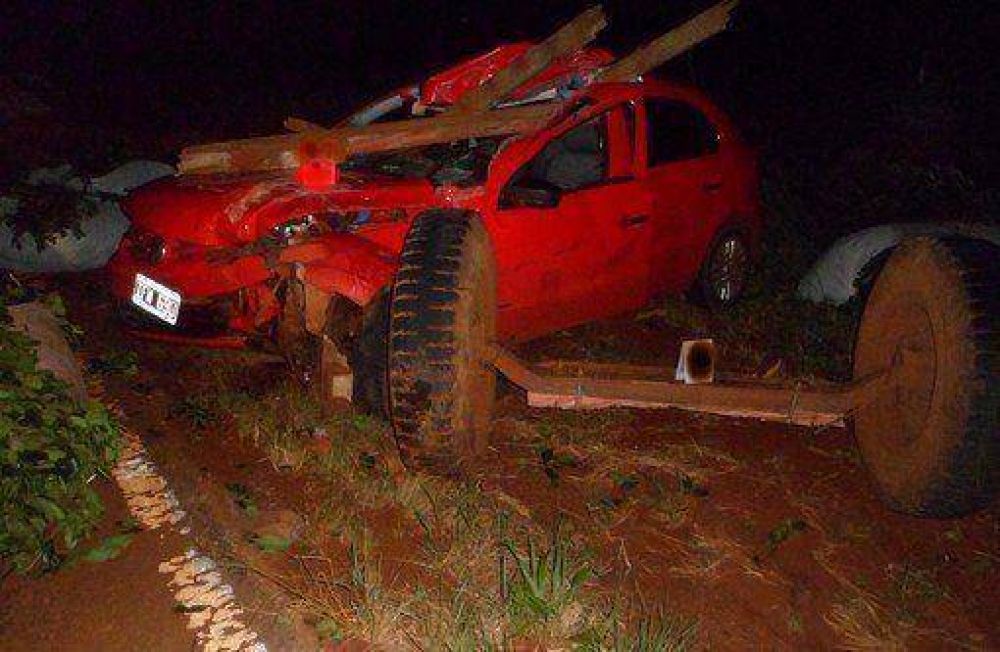 Un hombre result� con graves lesiones en accidente de tr�nsito en Andresito 