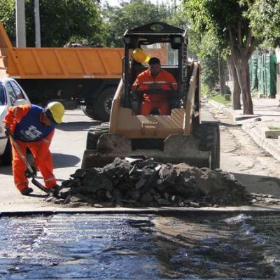 Bosetti constat� avance de obras de asfaltado y verific� la calidad de los trabajos