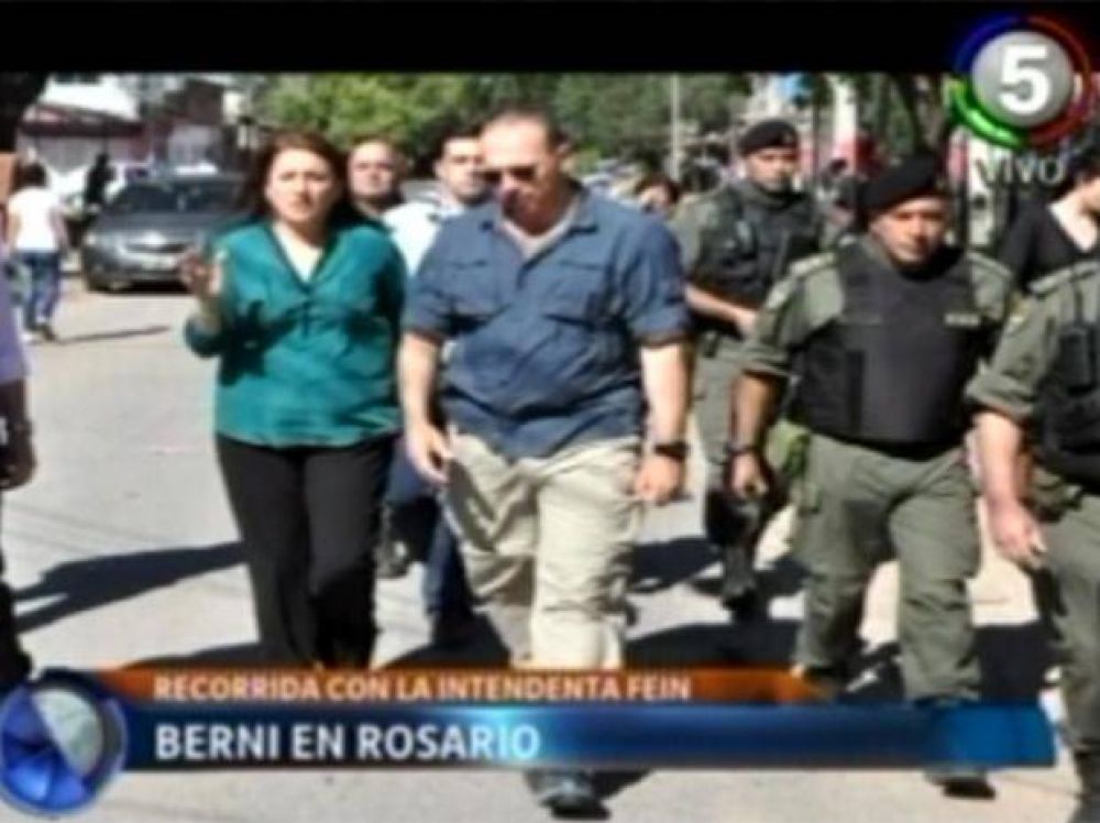 Berni volvi a Rosario, recorri Las Flores con Fein y se reunieron en la Municipalidad