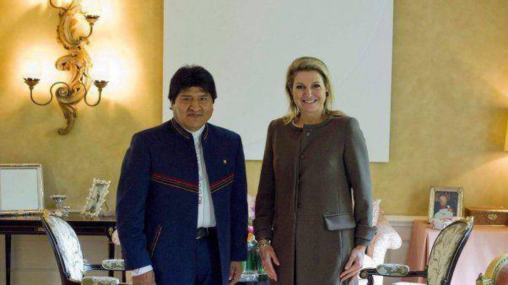 Evo Morales visit este mircoles a Mxima Zorreguieta