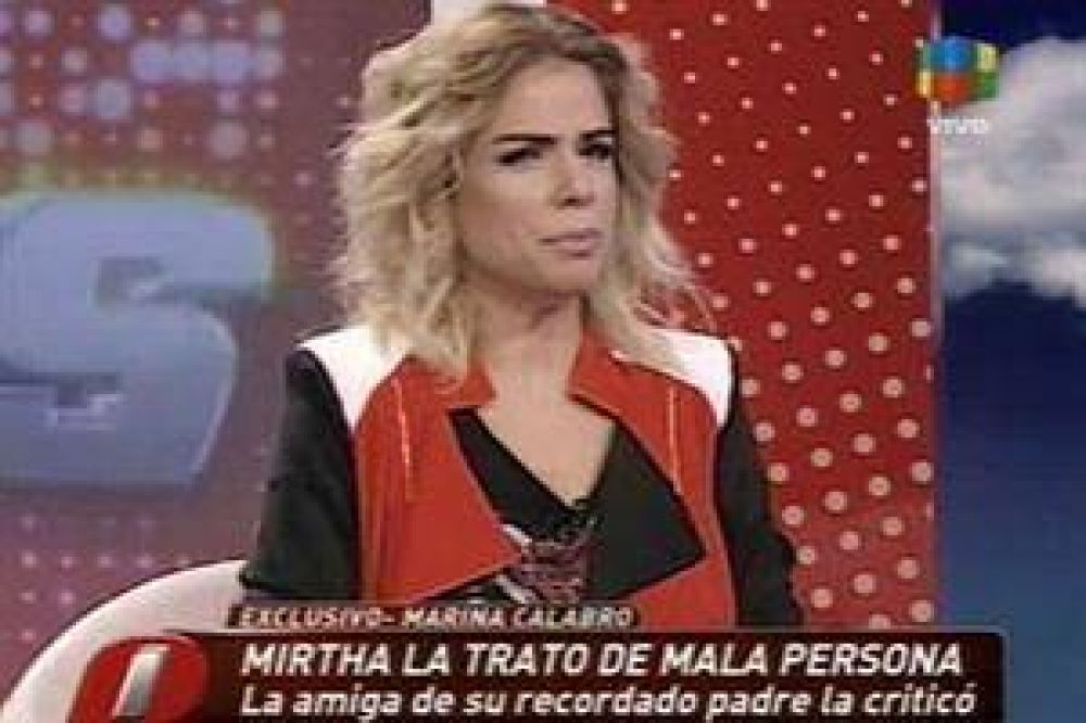 Marina Calabr�, enojada con Mirtha Legrand: "Se meti� con mi trabajo"