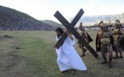Todo listo en Taf� del Valle para disfrutar de "Vida y Pasi�n de Dios Hombre"